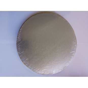 Табла за торта  Ф 30см кръг двуцветна  Silver & Gold