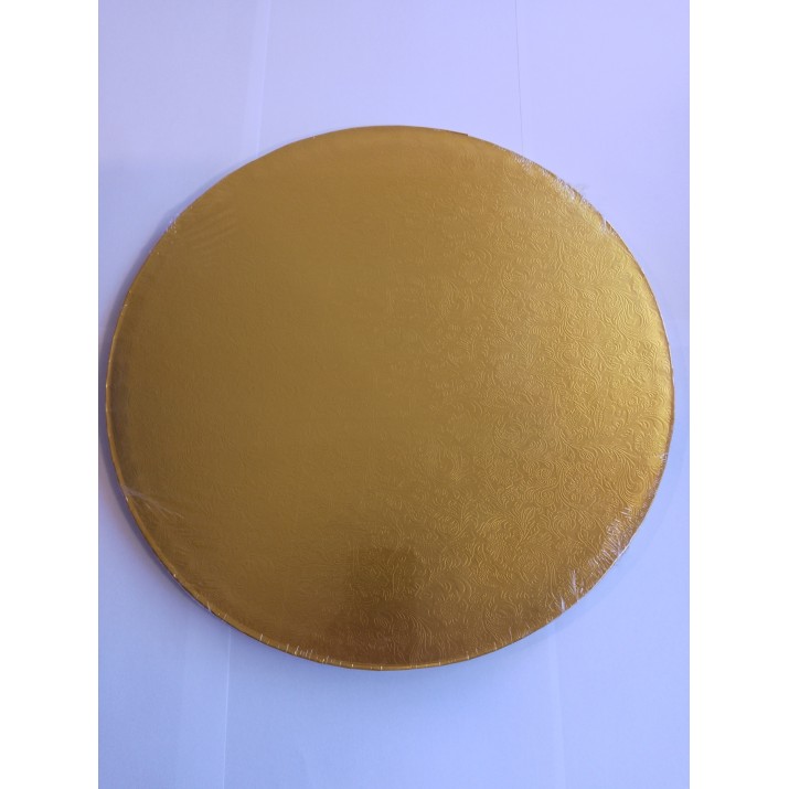 Табла за торта  Ф 30см кръг двуцветна  Silver & Gold