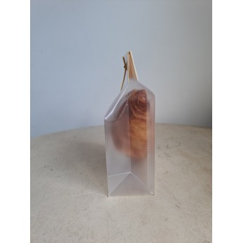 Плик 13х15х6см за сладки с бамбуков накрайник и кожена закопчалка 