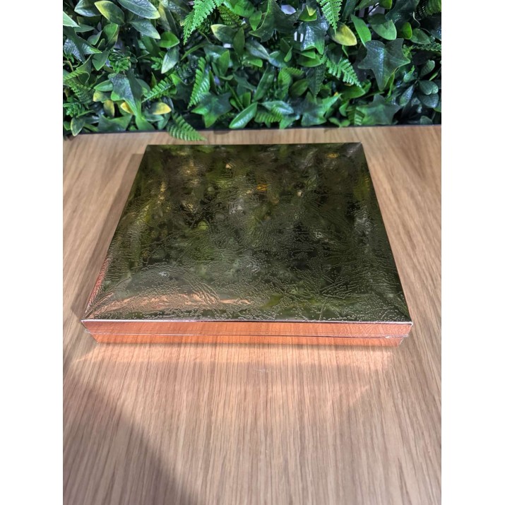 Кутия за бонбони – розово (медно) злато (за 16 броя бонбони / pralines)