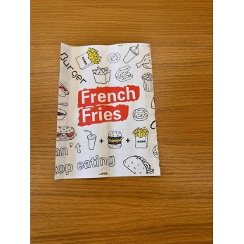 хартиен плик French Fries 14х18см, маслоустойчив (100бр)