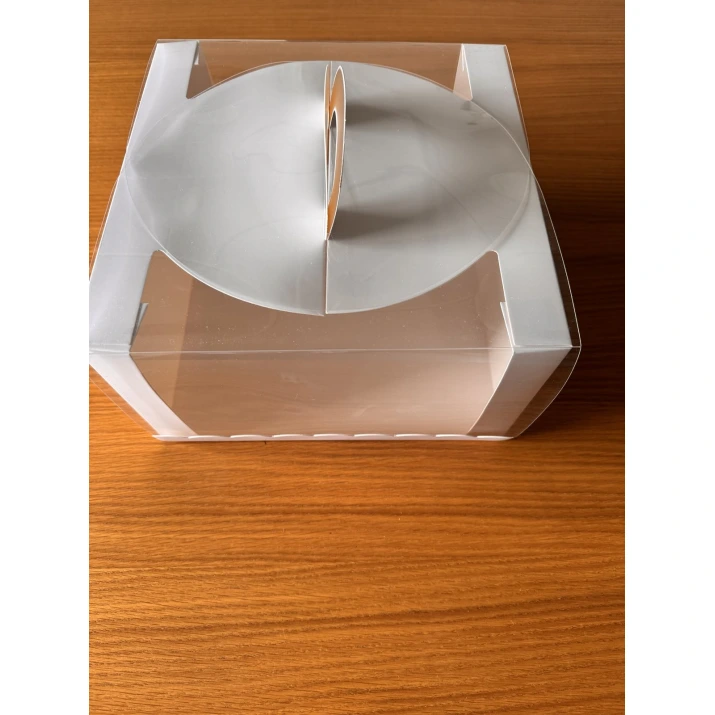 Кутия за торта и сладкиши с дръжки, 26sm x 26sm , h 14.5sm, с прозрачни стени (висока )