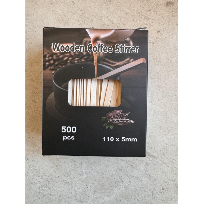 Дървена еко бъркалка (къса)110 мм.