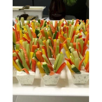 Прозрачна купичка за десерти „Пирамида“ 200 мл – 25 броя