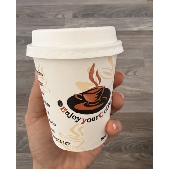 Капак био за чаши картон Ф80mm, 50бройки/пакет