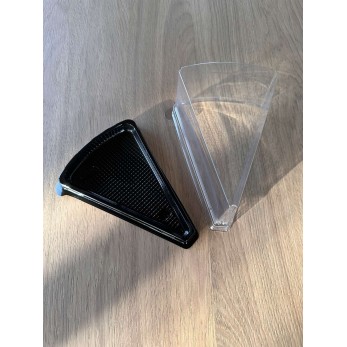 Кутия за парче торта с черно дъно с височина 7sm, 50бройки в опаковка Кутия за парче торта с черно дъно с височина 7sm, 50бройки в опаковка