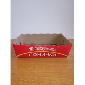 Кутия за понички Donuts (малък размер) с  печат