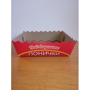 Кутия за понички Donuts (голям размер) с  печат