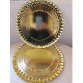 поднос златист - чинийка Ф 30см (голям кръг) Gold, 10бр/пакет