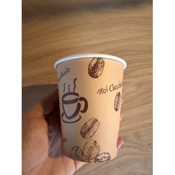 Картонени чаши 8 OZ (220мл) Coffee Latte, Cappuccino, Hot Chocolate, Macchiato