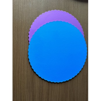 Подложка за торта Ф30см двуцветни (син/розов цвят)