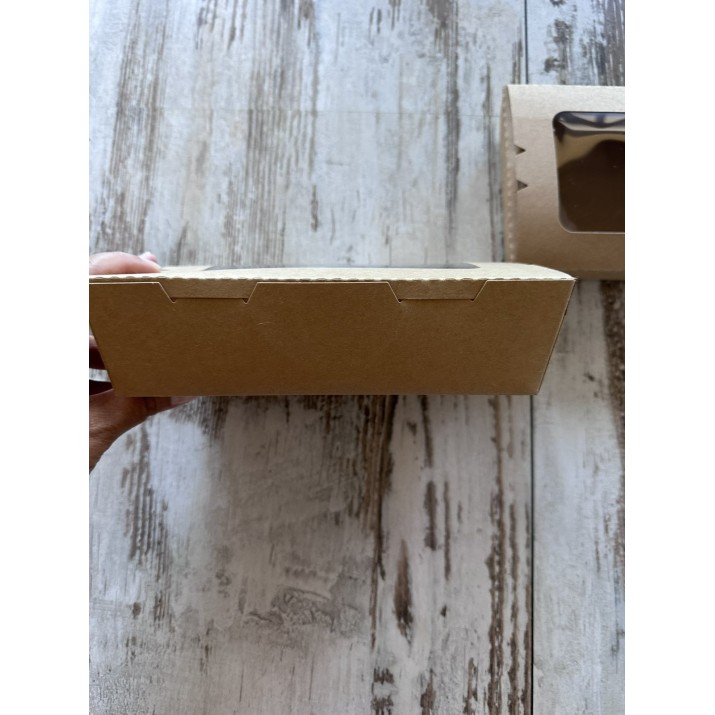 Картонена опаковка за храна с прозорец 1200ml (50бр.)
