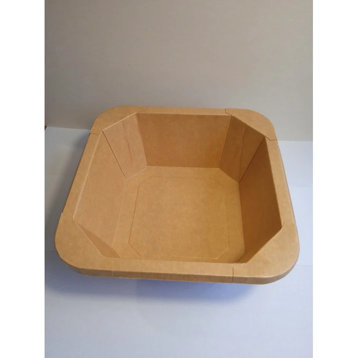 Купа KRAFT PAPER BOWL  дъно+капак прозрачен