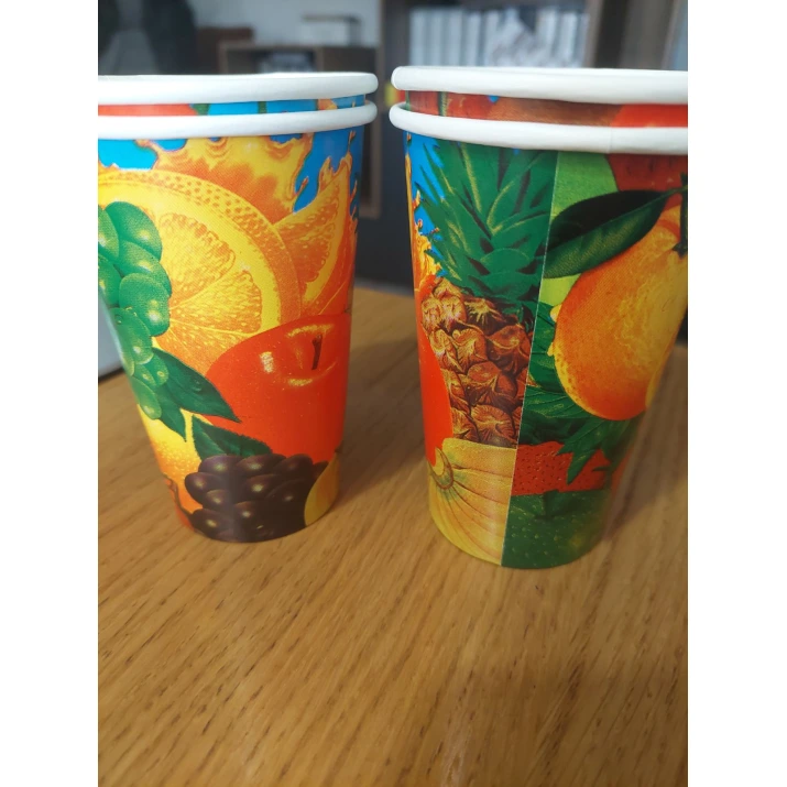 Картонени чаши 12OZ ПОРТОКАЛИ, 50бр/стек.