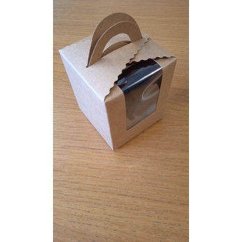 Кутия за един мъфини с прозорче Кутия за един мъфини с прозорче