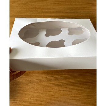 Картонена опаковка за 6 броя мъфини (кексчета), 25бройки в опаковка