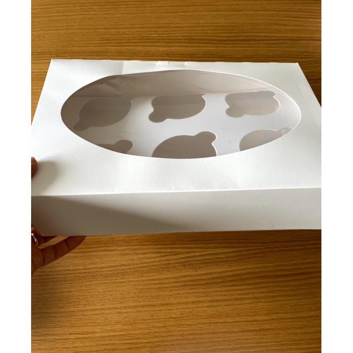 Картонена опаковка за 6 броя мъфини (кексчета), 25бройки в опаковка