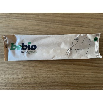 Комплект дървени вилица и салфетка Комплект дървени вилица и салфетка