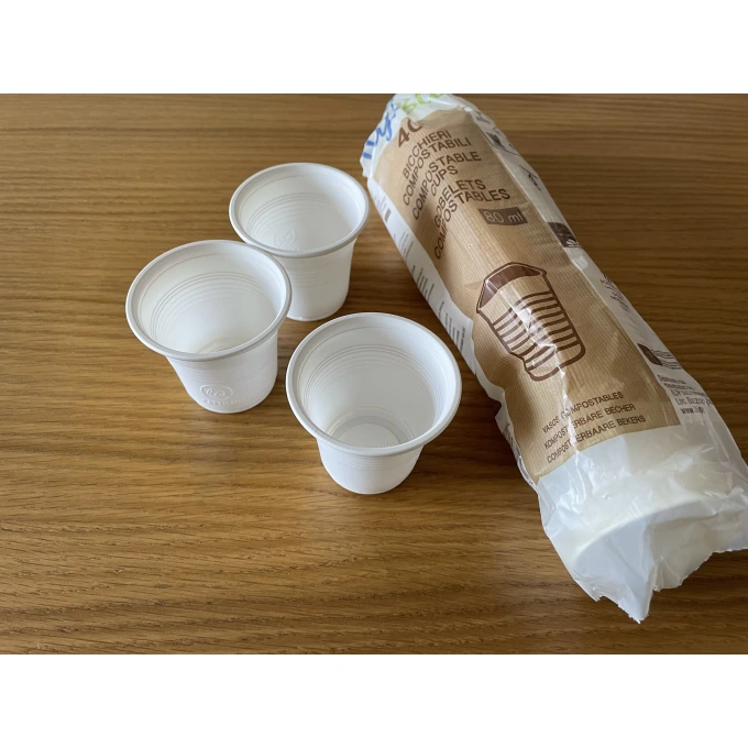 Био разградима чаша 80мл(40бройки в пакет) Compostabile