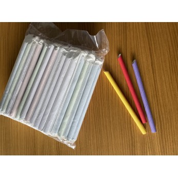 Хартиени сламки за BUBBLE TEA - ТУТИ ФРУТИ, единично опаковани, странично отрязани