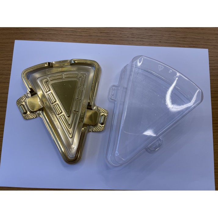 Кутия за парче торта със златно дъно, 50бройки в опаковка