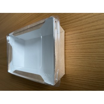 Картонена Био кутия с прозрачен био раградим капак 1000ml