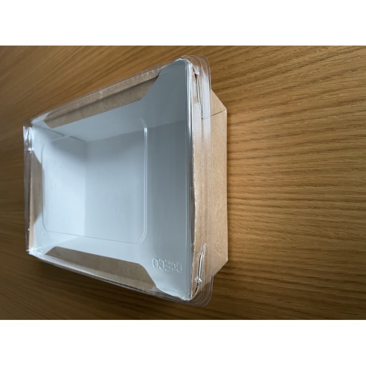 Картонена Био кутия с прозрачен био раградим капак 1000ml