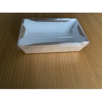 Картонена Био кутия с прозрачен био раградим капак 800ml