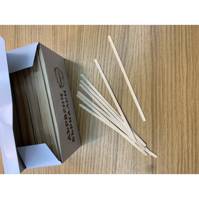 Дървени бъркалки 18см, 500бр/кут
