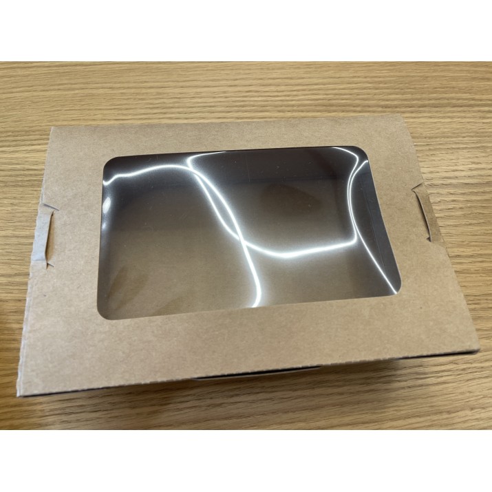 Картонена опаковка за храна Kraft с прозорец 1200ml - Голяма