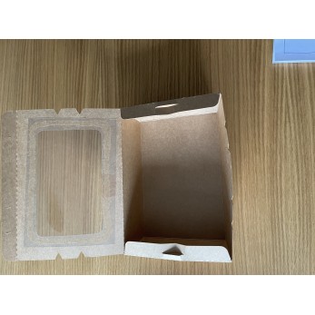 Картонена опаковка за храна Kraft с прозорец 700ml - Малка