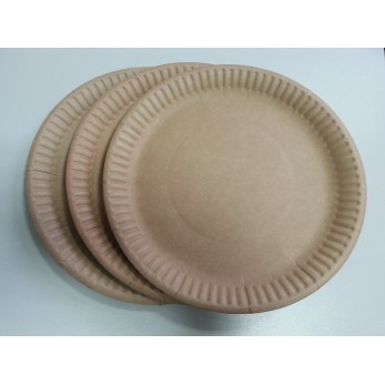 картонена чинийка КРАФТ- кръгла р-р Ф210мм,25бр/пакет