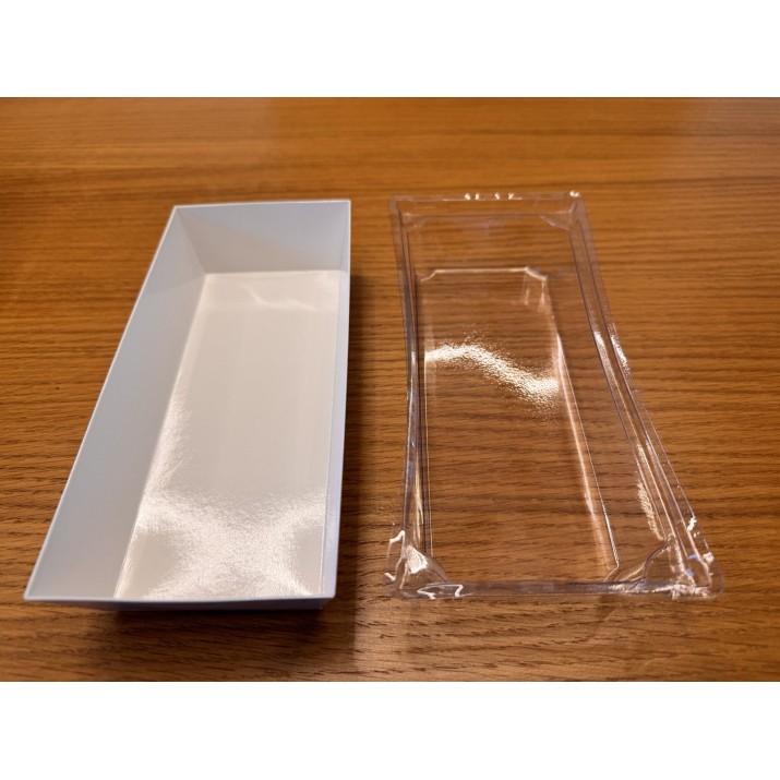 Кутия с прозрачен капак за сладки, макарони, тирамису.....