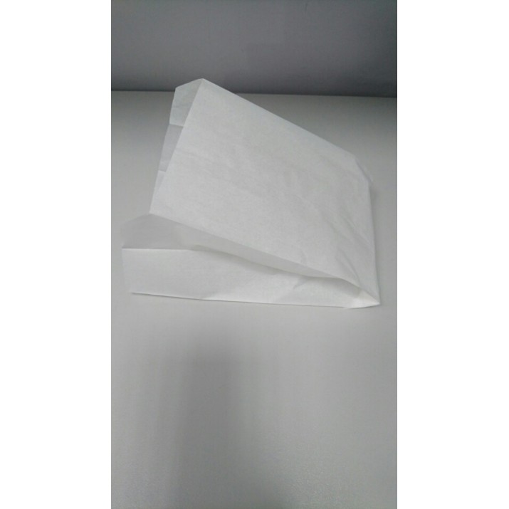Маслоустойчив бял хартиен плик 12.5х26см с фалта