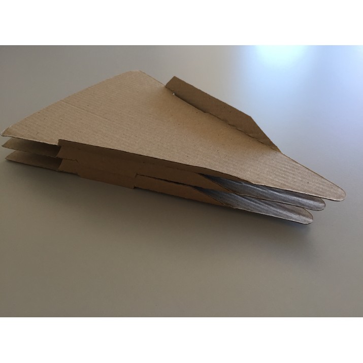 Подложка за пица на парче триъгълна от кафяво микровелпапе, 100бройки в пакет