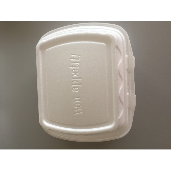 кутия за храна от EPS HB12 модел  с две деления на дъното и свързан капак