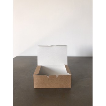 Картонена опаковка (кутия)Eco Fast Food Box L/голяма/ за хапки, пилешки крилца, картофки...