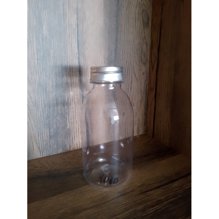 Бутилка за фреш, смути, лимонада 350 мл с капаче и отвор за сламка