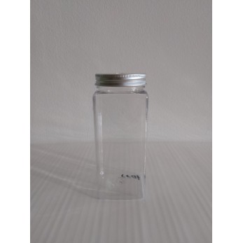 Бутилка за сок 380мл квадрат, с капак с дупка