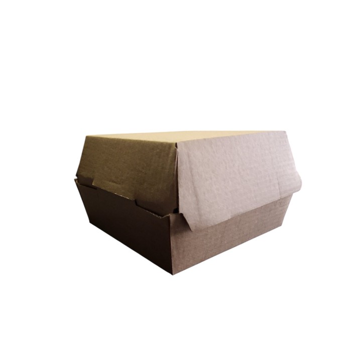 кутия за Бургери - микровелпапе(кафява Kraft-БЕЗ картинки )