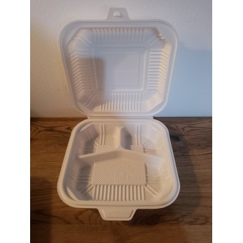 Био разградима кутия Degralen Голяма с три отделения и капак 24х19.5х6см, 50бройки в пакет