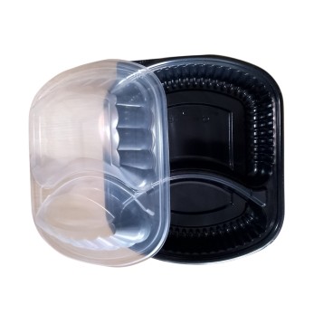 черна кутия с 2 отделения РР с проз.капак, 50бр.в пакет