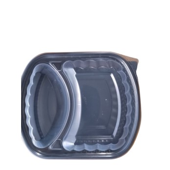 черна кутия с 2 отделения РР с проз.капак, 50бр.в пакет