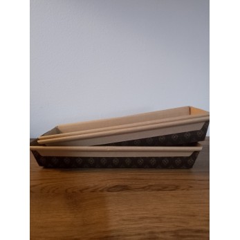 форми за печене 26х6.5х4.5см (пакет 50бр) правоъгълни хартиени силиконизирана