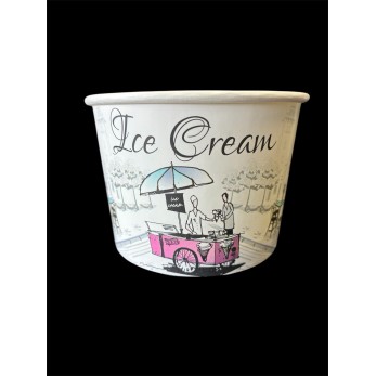 кофичка за сладолед, Голяма 280CC(три топки сладолед)9 OZ,с печат ICE Romantika 280cc,50бр/стек,