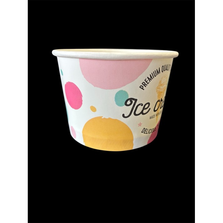 кофичка за сладолед, Голяма 280CC(три топки сладолед)9 OZ,с печат ICE  Cyrkles 280cc,50бр/стек