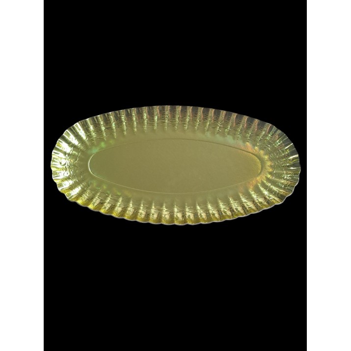 поднос златист 370х190мм ОВАЛ, 10бр/пакет