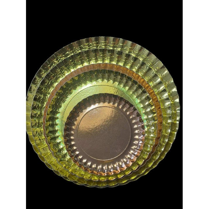 поднос (тава) златен КРЪГ Ф 400мм, 10бр/пакет