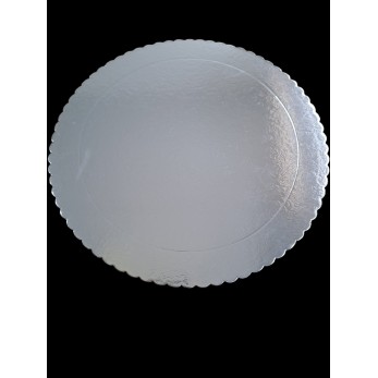 подложка  плътна мукава Ф280мм СРЕБЪРНА, 10бр/пакет