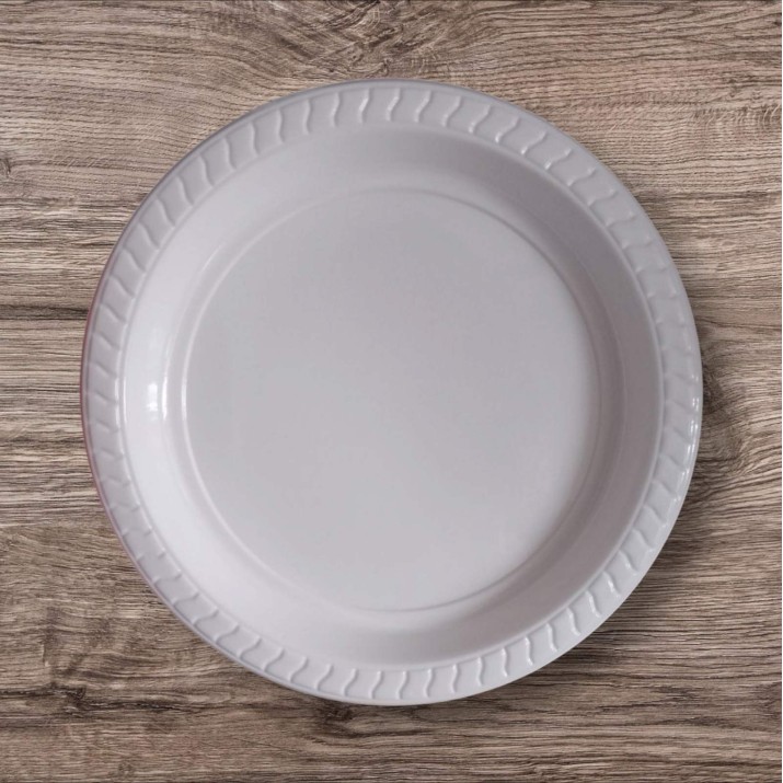 чиния 10 (кръгла, бяла, МАЛКА-Ф18см), 15р/пакет